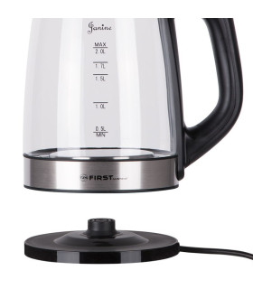 Skleněná konvice FIRST, 1,7 litrů FA-5406-2, černá