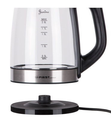 Skleněná konvice FIRST, 1,7 litrů FA-5406-2, černá