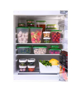 Dóza na potraviny, sada 17 ks, transparentní, zelená