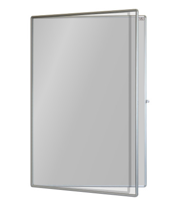 Vitrína textilní povrch s akrylátovým sklem a zámkem 75 x 100 