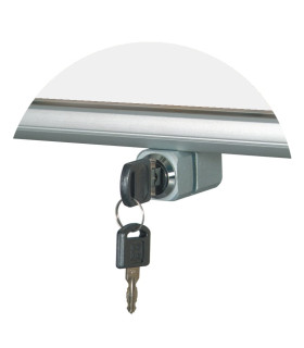 Vitrína textilní povrch s akrylátovým sklem a zámkem 75 x 100 