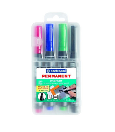 Permanentní popisovač Centropen 8516, sada 4 barev