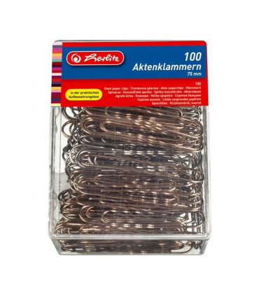 Kancelářské sponky Herlitz, 75 mm, 100 ks