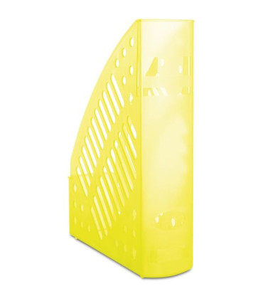 Stojan na časopisy Donau - plastový, žlutý