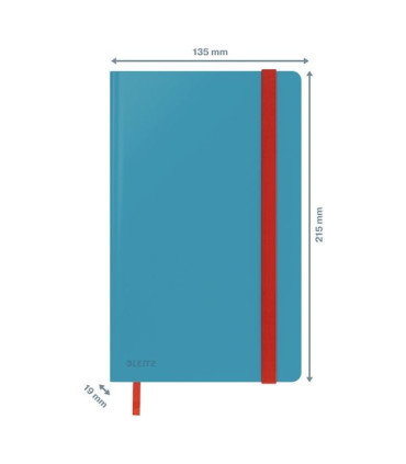 Zápisník Leitz Cosy - A5, linkovaný, hebké tvrdé desky, klidná modrá