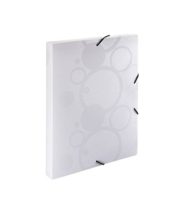 Plastový box s gumičkou Black&White A4, bílá