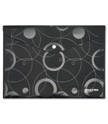 Spisové desky s drukem Black&White A4, černé