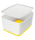Úložný box s víkem Leitz MyBox, vel. L bílá/žlutá
