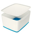 Úložný box s víkem Leitz MyBox, vel. L bílá/modrá