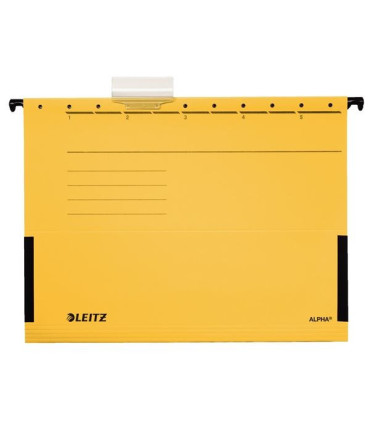 Závěsné desky Leitz Alpha s bočnicemi - žluté, 25 ks