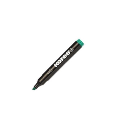 Permanentní popisovač Kores, zkosený, zelený