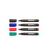 Permanentní popisovač Kores, zkosený, 4 barvy