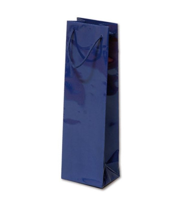 Dárková taška - na víno, modrá, 1 ks