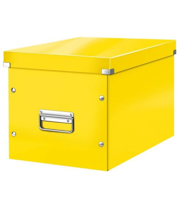 Box CLICK-N-STORE čtvercový A4, WOW, žlutý