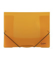Desky s chlopněmi a gumičkou Opaline - A4, plastové, oranžové, 1 ks