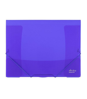 Desky s chlopněmi a gumičkou Electra - A4, plastové, tmavě modré, 1 ks