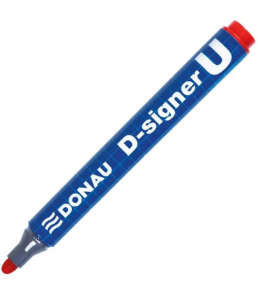 Permanentní popisovač Donau D-Signer - kulatý hrot, červený