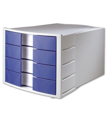 Zásuvkový box HAN, 4 zásuvky, modrý