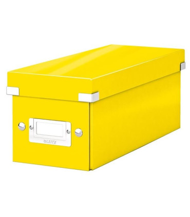 Krabice na CD CLICK-N-STORE, WOW, žlutá