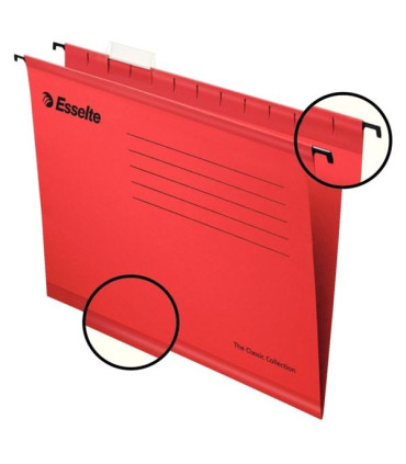 Závěsné papírové desky  Classic červené, A4, 25 ks