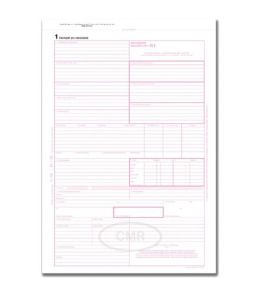 Vnitrostátní nákladní list, CMR, číslovaný