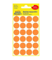 Kulaté etikety Avery, neon oranžové, d18 mm,96 ks