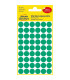 Kulaté etikety Avery, zelené, průměr 12 mm, 270 ks