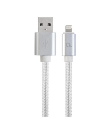 Datový kabel Gembird USB 2.0 oplet.,1,8m, stříbrný