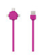 Kabel USB Powercube 2.0 - USB A M- USB C, růžový