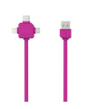 Kabel USB Powercube 2.0 - USB A M- USB C, růžový