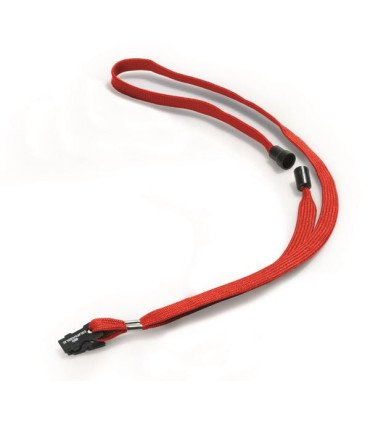 Šňůrka na krk Durable, červená, 10 ks