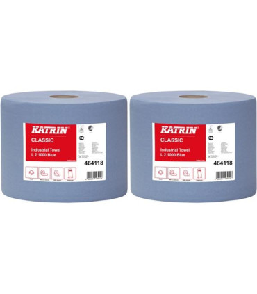 Papírové ručníky v roli Katrin Classic L2, 
modrá