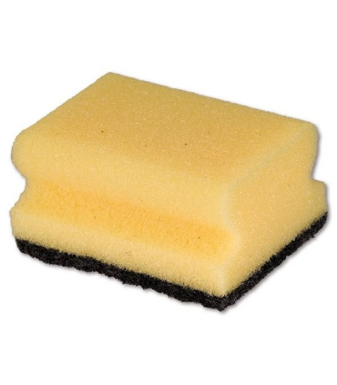 Tvarovaná houbička na nádobí, žlutá, 3 ks