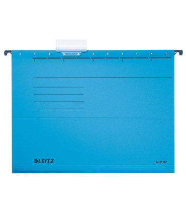 Závěsné desky Leitz Alpha bez bočnic - modré, 25 ks