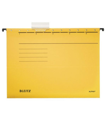 Závěsné desky Leitz Alpha bez bočnic - žluté, 25 ks