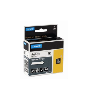 Flexibilní nylonová páska Rhino, 12 mm, černá/bílá