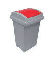 Odpadkový koš na tříděný odpad - červený, 50 l