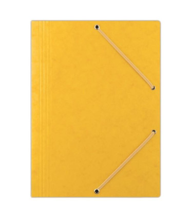 Prešpánové desky s chlopněmi a gumičkou Donau - A4, žluté, 1 ks