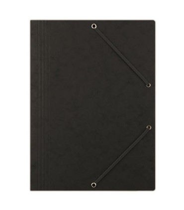 Prešpánové desky s chlopněmi a gumičkou Donau - A4, černé, 1 ks