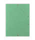 Prešpánové desky s chlopněmi a gumičkou Donau - A4, zelené, 1 ks