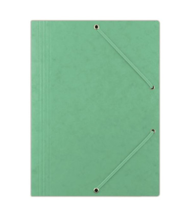 Prešpánové desky s chlopněmi a gumičkou Donau - A4, zelené, 1 ks