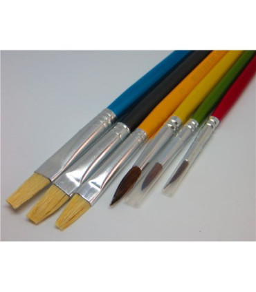 Štětec, sada kulatých a plochých