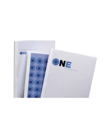 Desky pro termovazbu GBC - 6 mm, imitace plátno, bílé, 100 ks