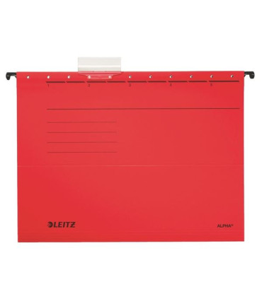 Závěsné desky Leitz Alpha bez bočnic - červené, 25 ks