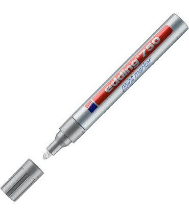 Lakový popisovač edding 750, stříbrný