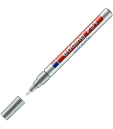 Lakový popisovač edding 751, stříbrný