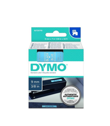 Páska Dymo D1 šíře 9 mm, černá/modrá