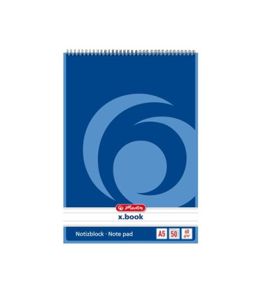 Blok Herlitz se spirálou nahoře A5, linkovaný