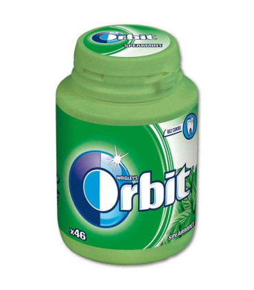 Žvýkačky Orbit Spearmint, dóza, 46 dražé