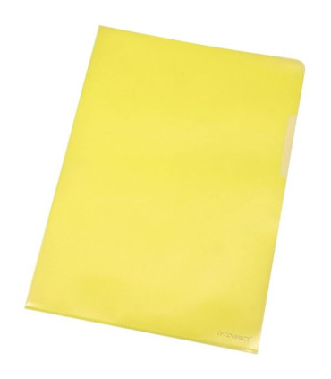 Zakládací obaly L Q-Connect - A4, 120 mic, matné, žluté, 100 ks